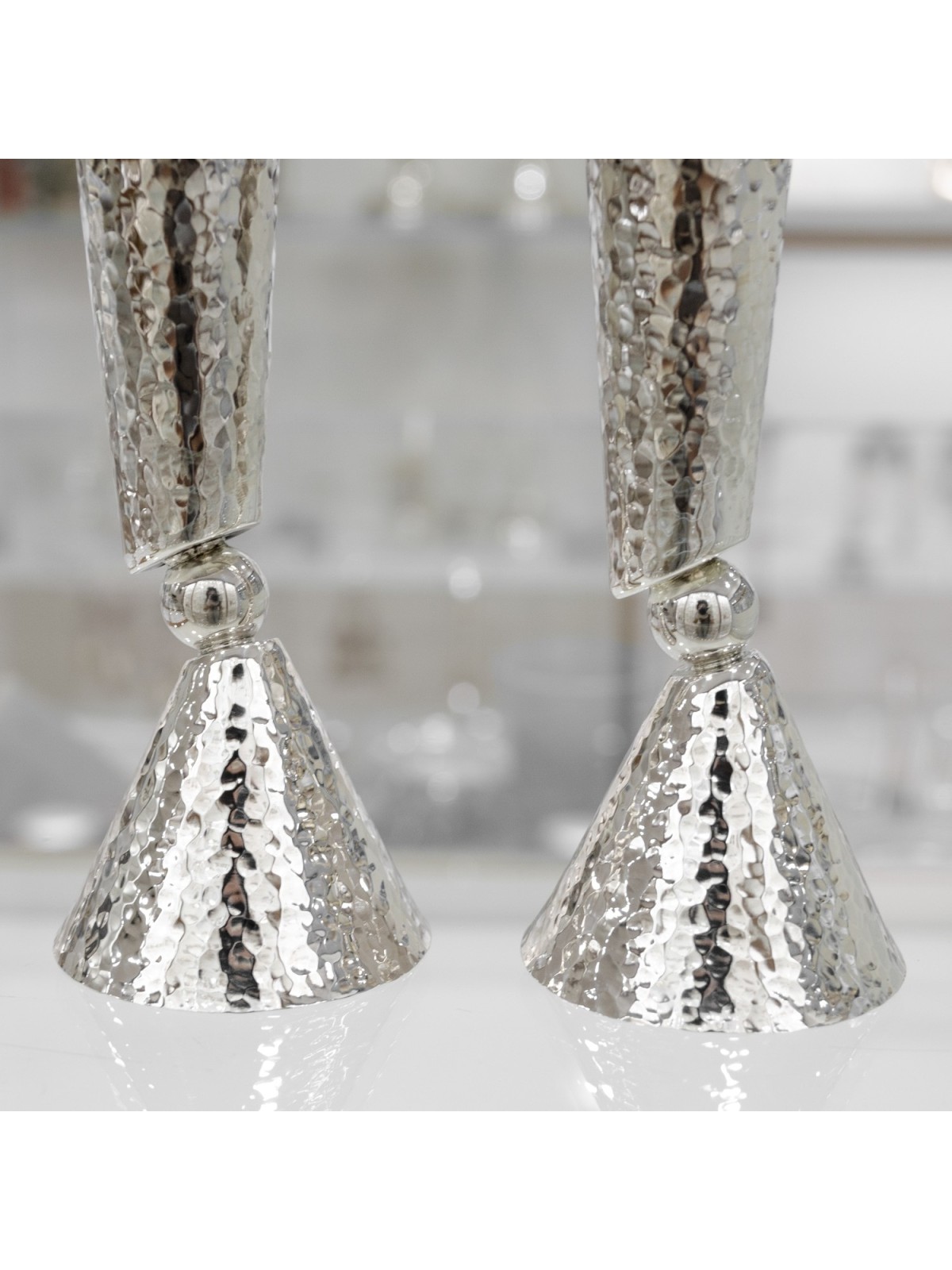Chandeliers uniques en argent sterling martelé, cadeaux de Pâque, Israël
