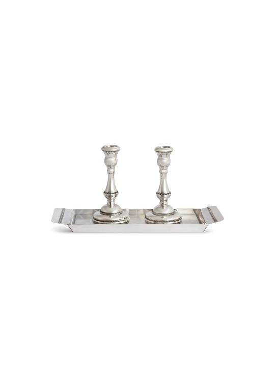 Silver Candlesticks for Shabbat with Filigree Ador , Sterling Silver C