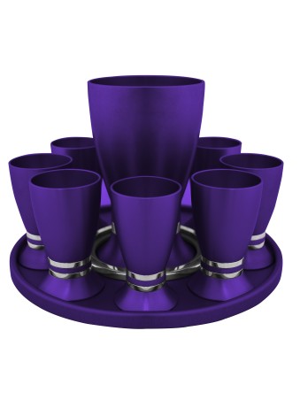 Stylish and Modern Colorful Aluminum Liquor Set , Passover Gifts , Isr