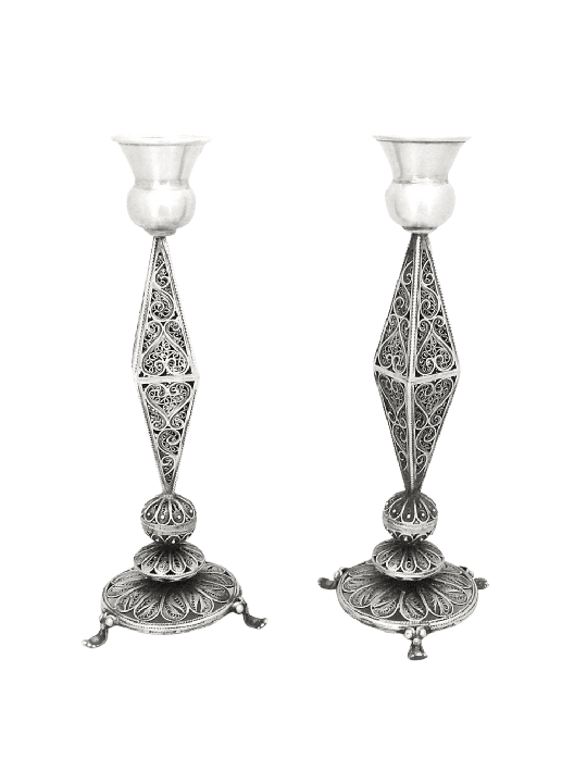 Chandeliers en filigrane en argent sterling, cadeaux de Pâque, israélien