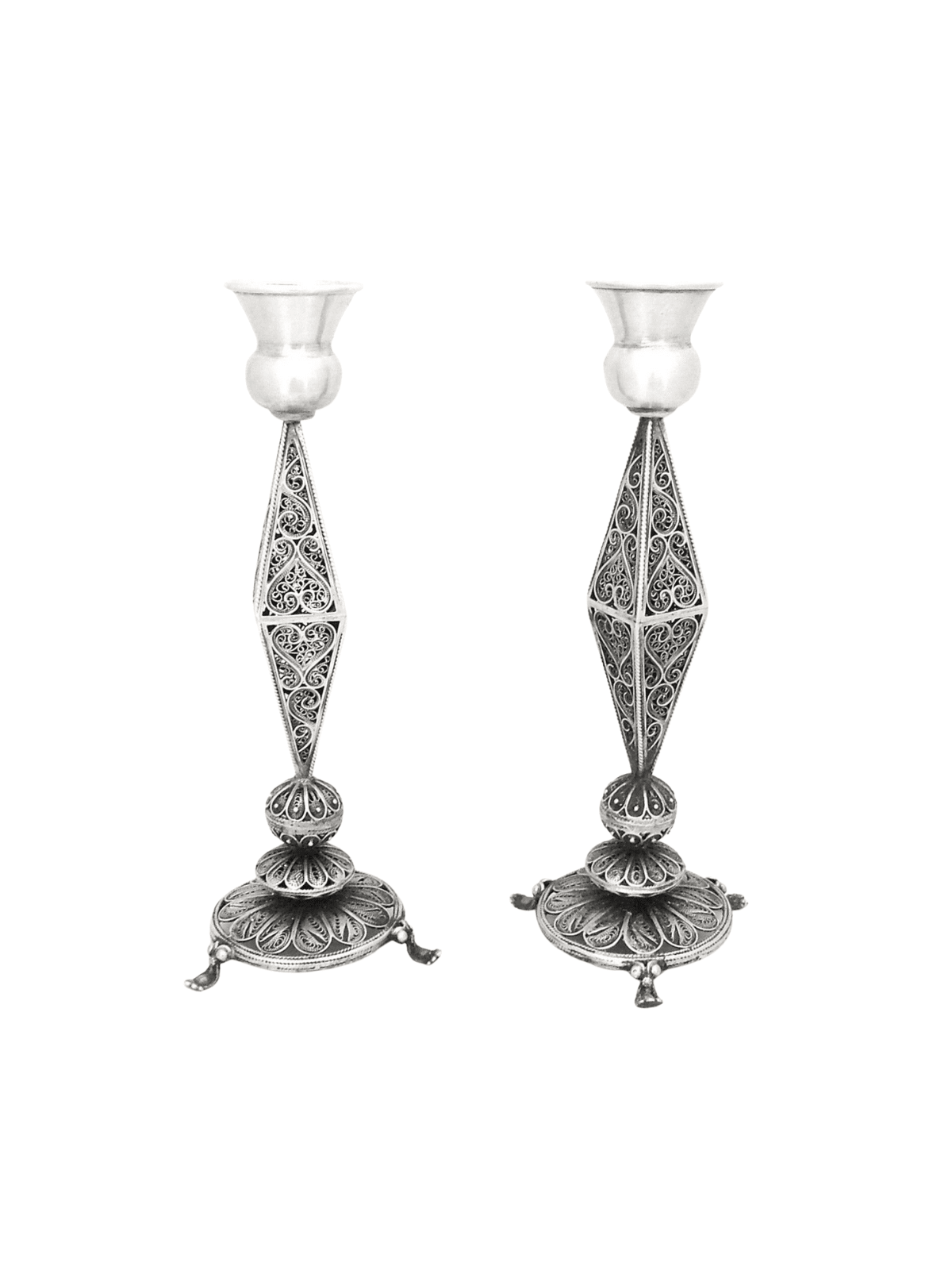 Chandeliers en filigrane en argent sterling, cadeaux de Pâque, israélien