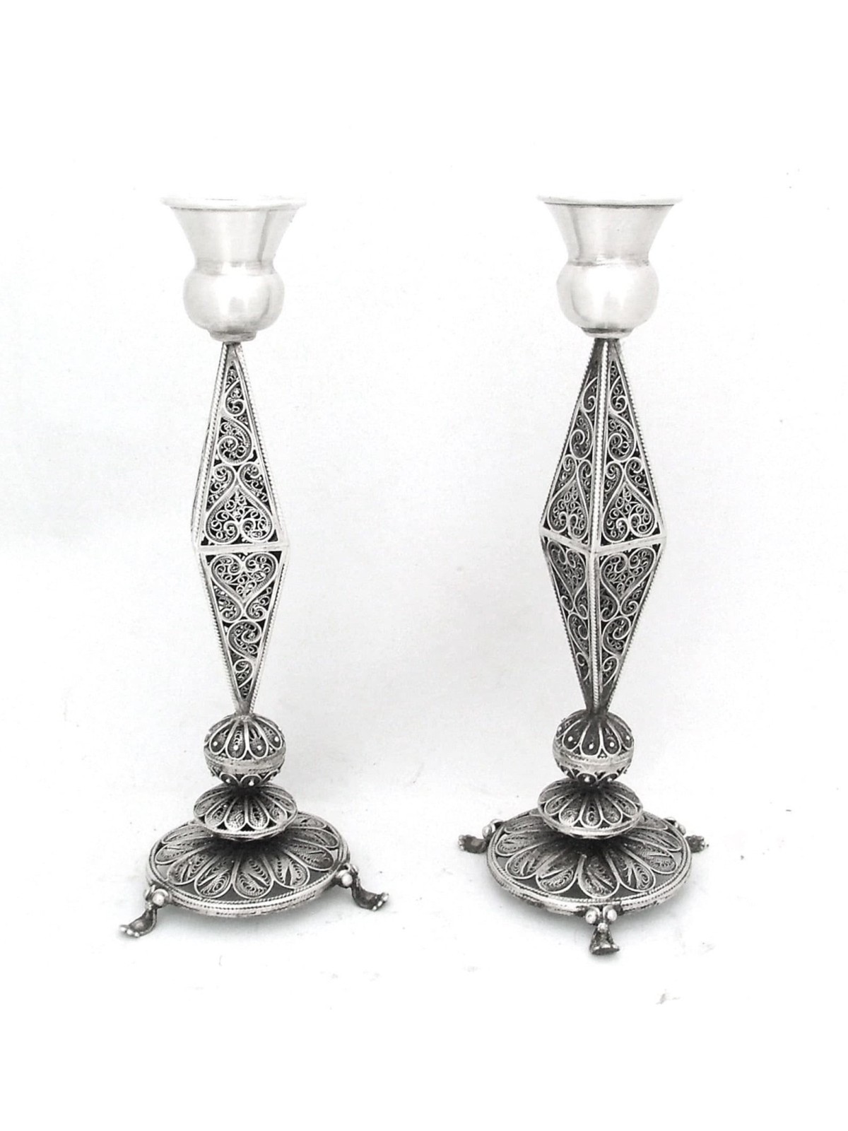 Chandeliers en filigrane en argent sterling, cadeaux de Pâque, israélien