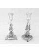 Triangular Filigree Shabbat Pure Silver Candlestic , Sterling Silver C