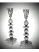 Bougeoir en filigrane en argent sterling fabriqué à la main, argent sterling C