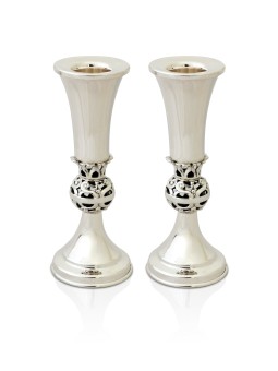 Chandeliers traditionnels en argent avec flore découpée, cadeaux de Pâque,