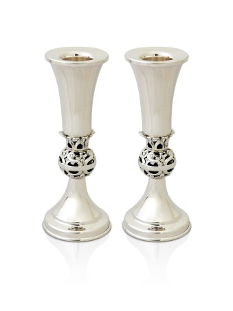 Chandeliers traditionnels en argent avec flore découpée, cadeaux de Pâque,