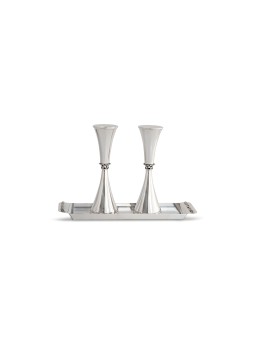 Traditional Sterling Silver Candlesticks with Fili , Passover Gifts ,