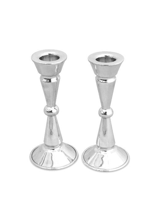Modern Sterling Silver Candlesticks and Tray , Sterling Silver Candles