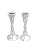 Modern Sterling Silver Candlesticks and Tray , Sterling Silver Candles