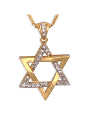 Superbe pendentif étoile de David de taille moyenne Femme P , Tu B'Av Gifts , I