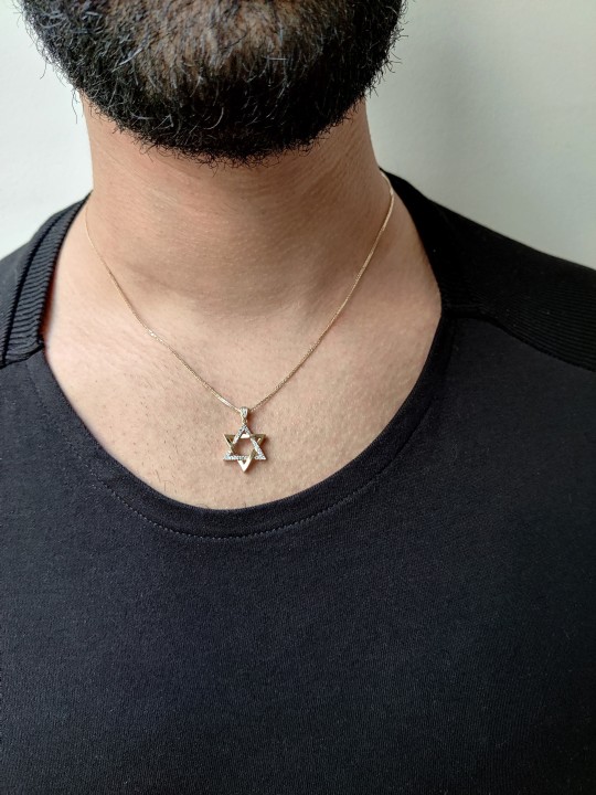 Belle superbe étoile de David penda de taille moyenne, cadeaux Tu B'Av, I