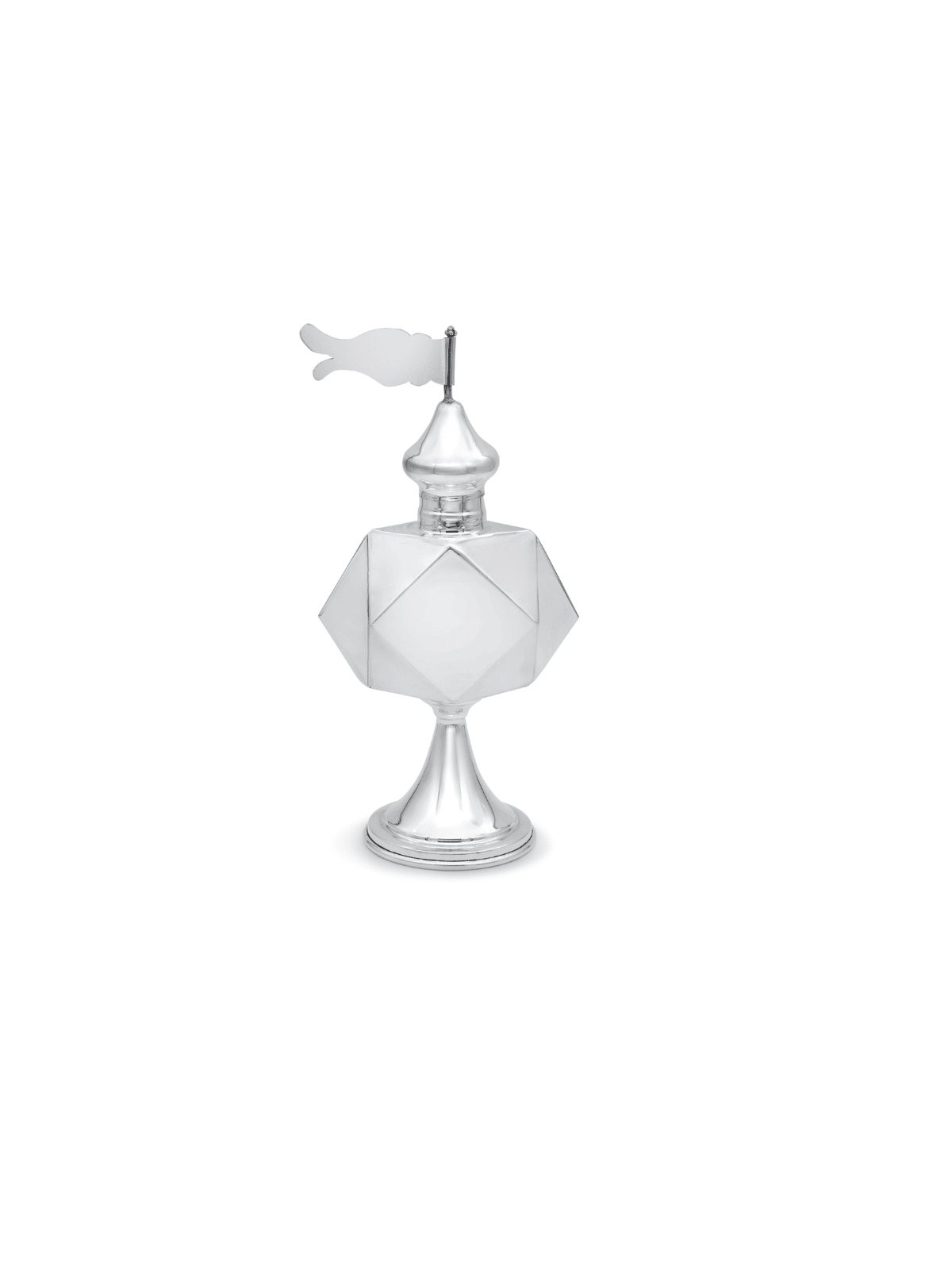Boîte à épices argentée géométrique moderne, cadeaux Tu B'Av, Judaica israélienne