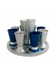 Aluminum Black and Gray Kiddush Set , Jewish Wedding Gifts , Israeli J