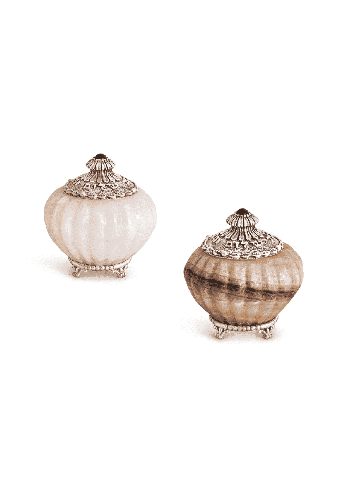 Royal Pink Onyx & Silver Salt Shaker , Jewish Housewarming , Israeli J
