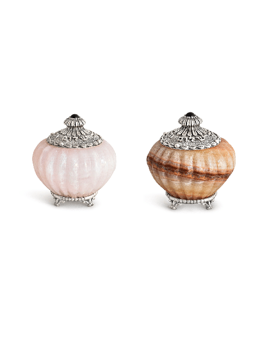 Royal Pink Onyx & Silver Salt Shaker , Pendaison de crémaillère juive , J israélien