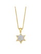 Grand pendentif Magen David en or 14 carats à deux couches avec R, cadeaux Tu B'Av, I