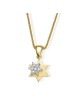 Grand pendentif Magen David en or 14 carats à deux couches avec R, cadeaux Tu B'Av, I
