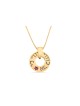 Ani Ledodi Round Enameled Gold Pendant , Tu B'Av Gifts , Israeli Judai