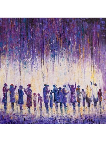 Prières Kotel en impression de peinture violette, cadeaux Tu B'Av, Judaï israélien