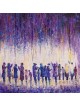 Prières Kotel en impression de peinture violette, cadeaux Tu B'Av, Judaï israélien
