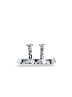 Bougeoirs en argent uniques avec bénédiction, cadeaux de Pâque, israéliens