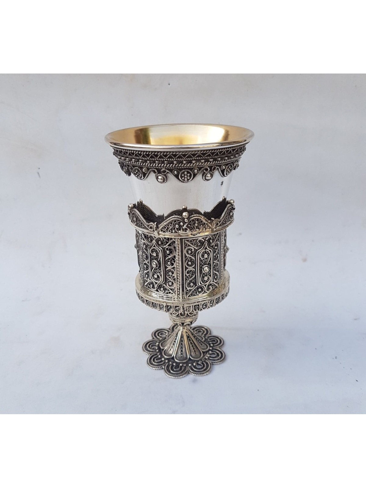 Coupe de Kiddouch en argent sterling unique en deux parties, cadeaux de Pâque, Israël