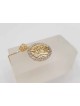 Yellow Shema Israeli Encrusted Gold Pendant with D , Tu B'Av Gifts , I