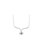 Stunning 14K Gold Evil Eye Necklace with Real Diam , Add 14K Chain , I