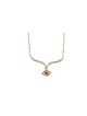 Stunning 14K Gold Evil Eye Necklace with Real Diam , Add 14K Chain , I