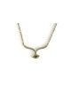Superbe collier mauvais œil en or 14 carats avec un vrai diamètre, ajoutez une chaîne 14 carats, I