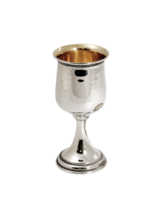 Large Luxury Wedding Kiddush Cup Made From Sterlin , Kiddush Cups , Is