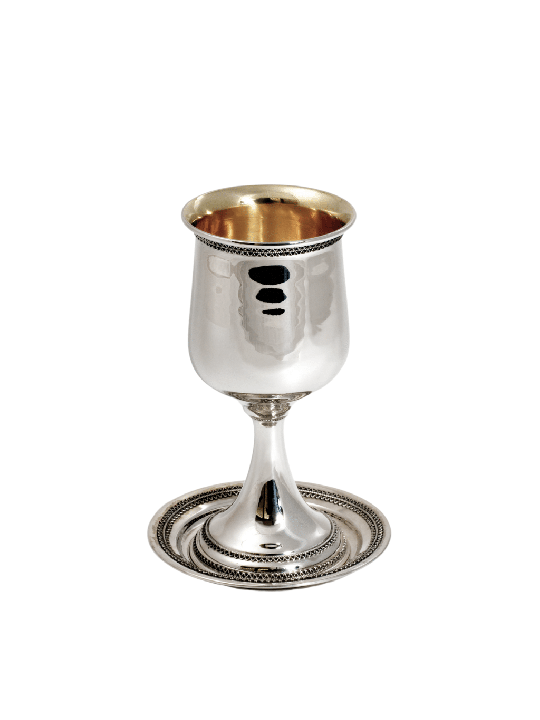 Large Luxury Wedding Kiddush Cup Made From Sterlin , Kiddush Cups , Is