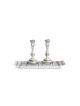 Silver Filigree Candle Holders with Legs , Passover Gifts , Israeli Ju