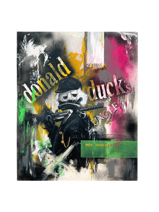 Coloré Scrooge McDuck Pop Art Peinture originale , Cadeaux Tu B'Av , I