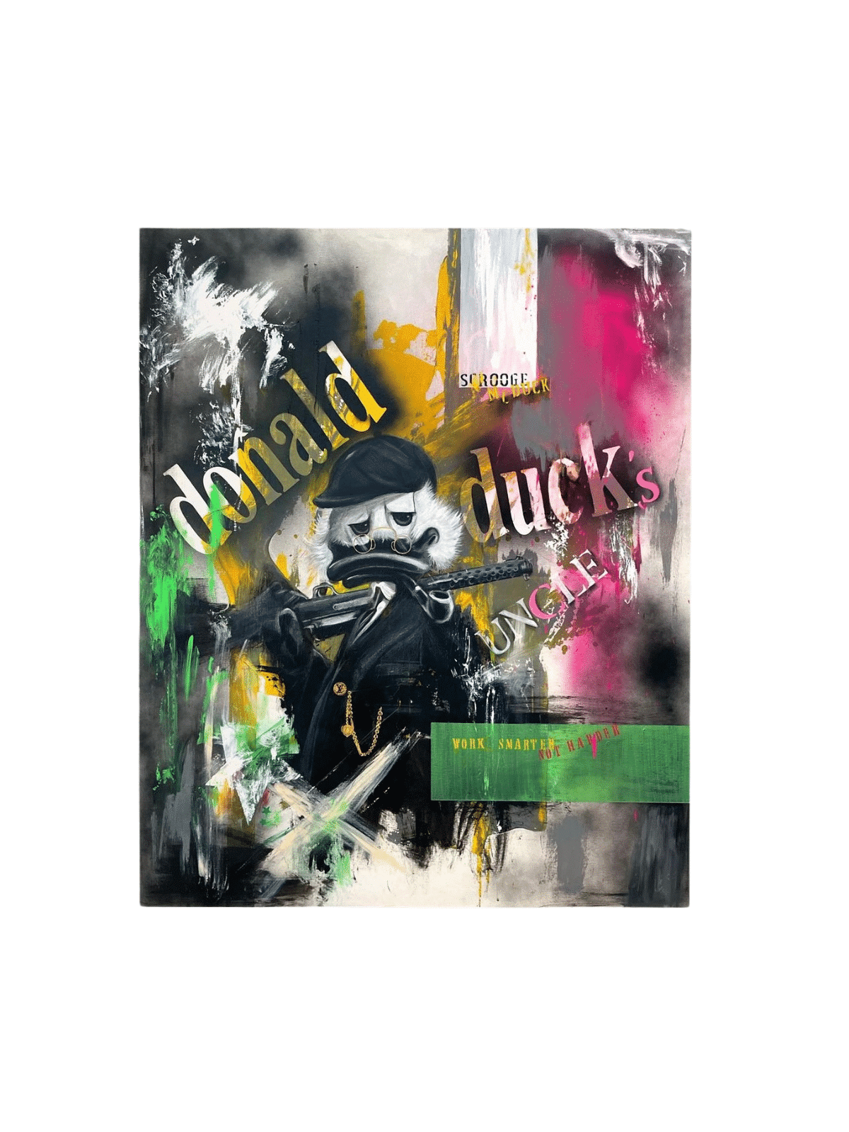 Colorful Scrooge McDuck Pop Art Original Painting  , Tu B'Av Gifts , I