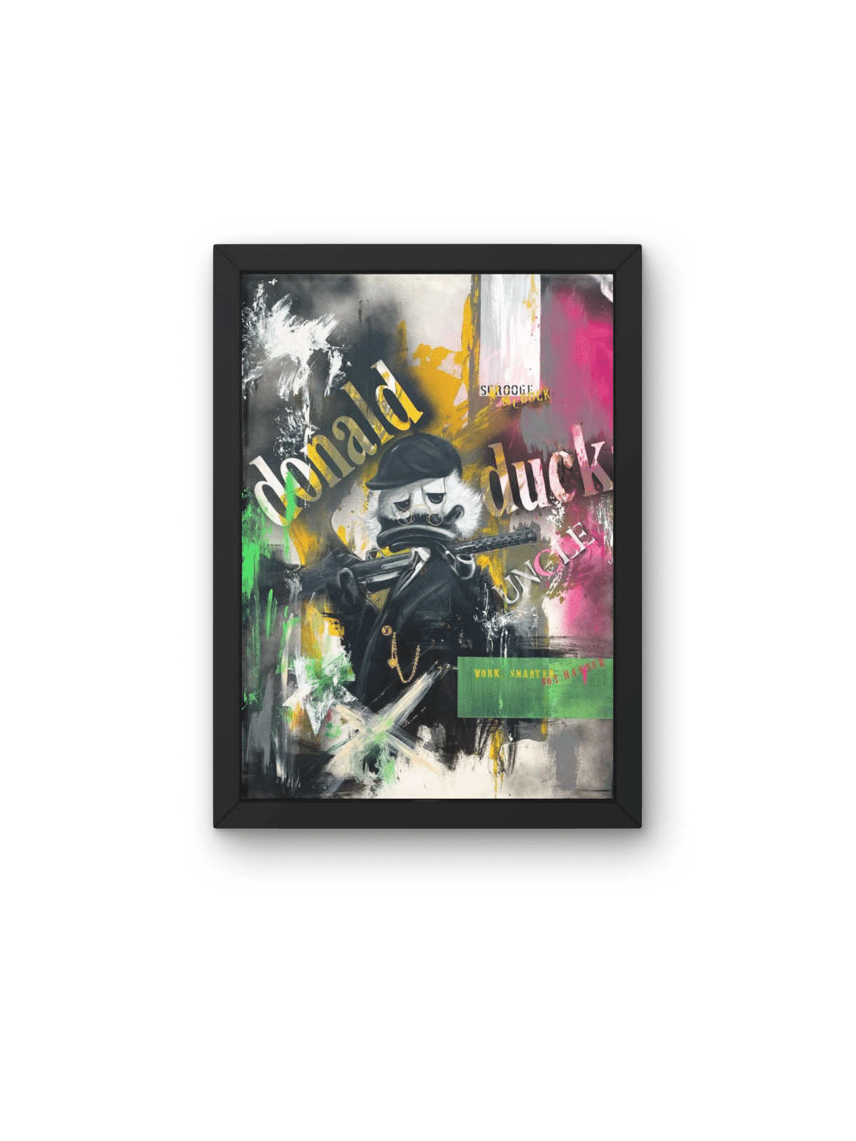 Coloré Scrooge McDuck Pop Art Peinture originale , Cadeaux Tu B'Av , I