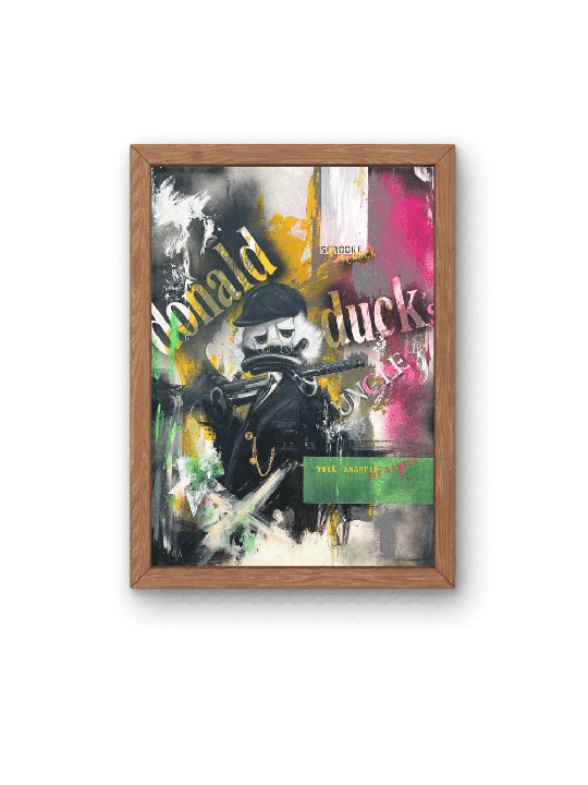 Coloré Scrooge McDuck Pop Art Peinture originale , Cadeaux Tu B'Av , I