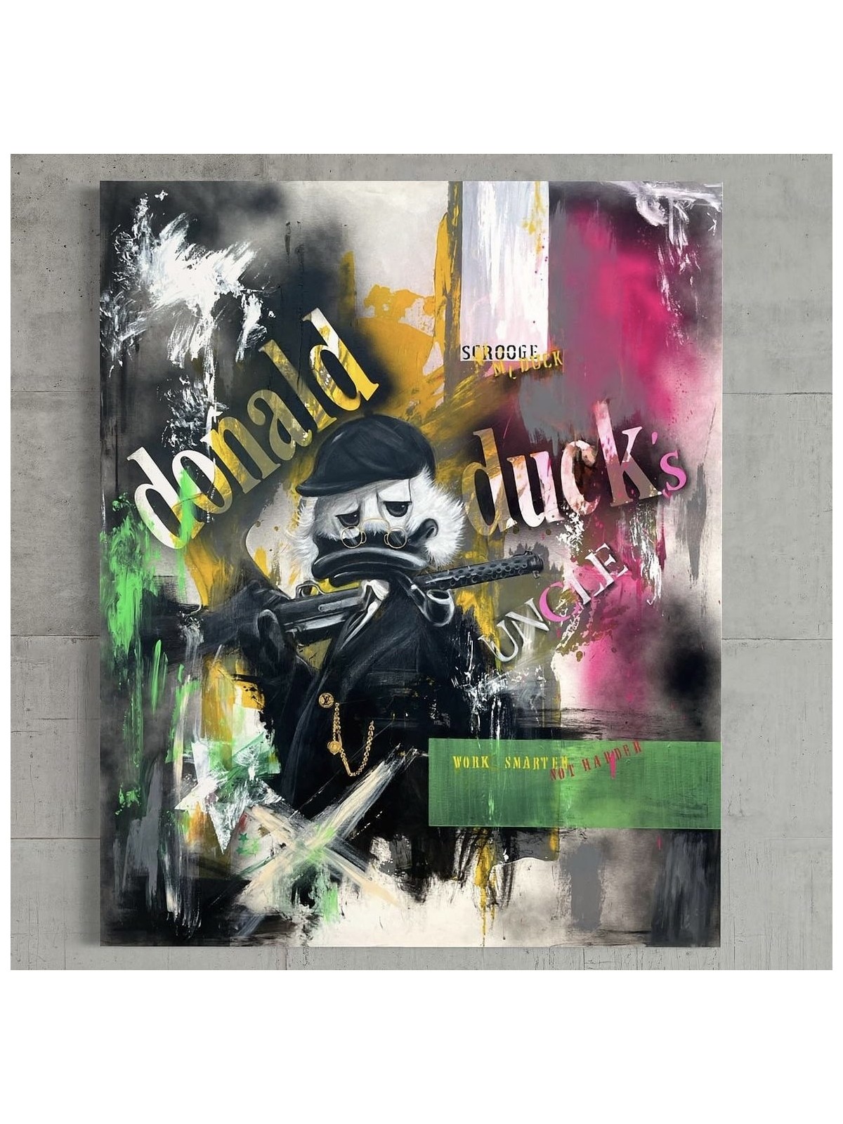 Colorful Scrooge McDuck Pop Art Original Painting  , Tu B'Av Gifts , I