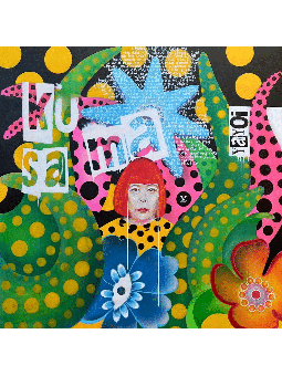 Pop Art Multicolor Yayoi Kusama's with Flowers - F , Tu B'Av Gifts , I