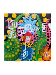 Pop Art Multicolor Yayoi Kusama avec des fleurs - F , Tu B'Av Gifts , I