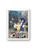 Sonic moderne et Tails dans la toile acrylique de Manhattan , Cadeaux Tu B'Av , I