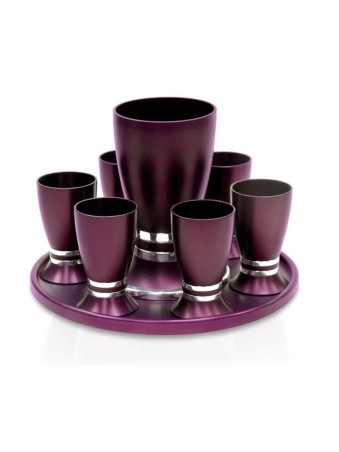 Ensemble de liqueur colorée avec 6 tasses et plateau, cadeaux de mariage juif, Israël