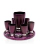 Ensemble de liqueur colorée avec 6 tasses et plateau, cadeaux de mariage juif, Israël