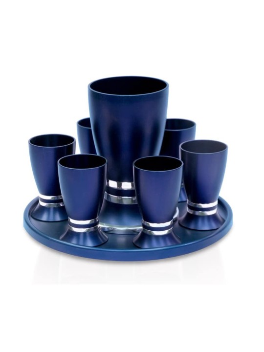 Ensemble de liqueur colorée avec 6 tasses et plateau, cadeaux de mariage juif, Israël