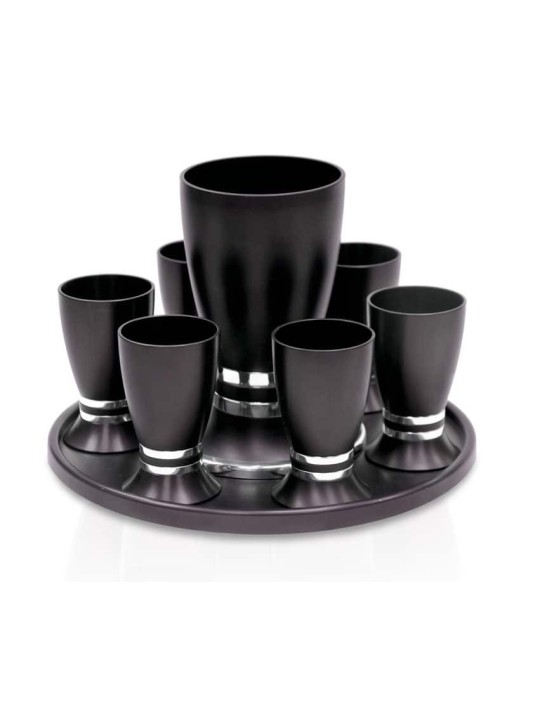 Ensemble de liqueur colorée avec 6 tasses et plateau, cadeaux de mariage juif, Israël