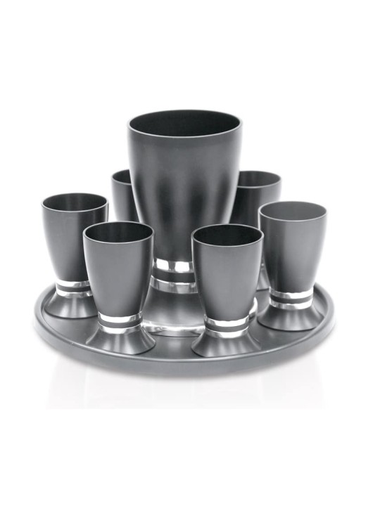 Ensemble de liqueur colorée avec 6 tasses et plateau, cadeaux de mariage juif, Israël