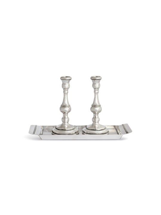 Chandeliers pour Shabbat en argent sterling, boîte en argent sterling
