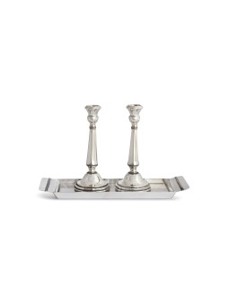 Traditional Octagon Shaped Sterling Silver Candles , Passover Gifts ,
