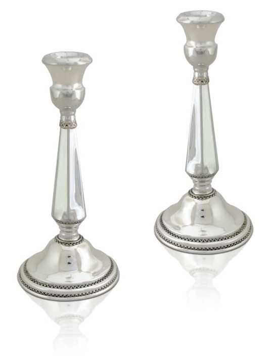 Bougies traditionnelles en argent sterling en forme d'octogone, cadeaux de Pâque,