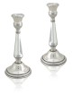 Traditional Octagon Shaped Sterling Silver Candles , Passover Gifts ,